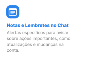 Notas e Lembretes no Chat