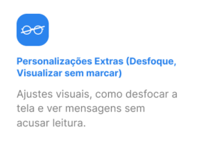 Personalizações Extras (Desfoque, Visualizar sem marcar)​